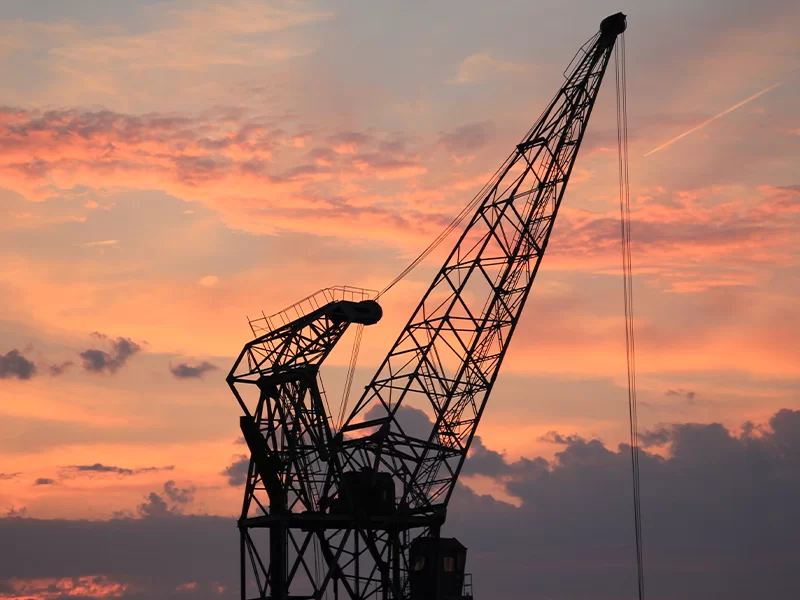 Gr&uacute;a torre con pluma QTD4020-6t, gr&uacute;a torre dedicada para exportaci&oacute;n